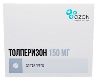 Толперизон 150мг 30 шт. таблетки покрытые пленочной оболочкой Озон Толперизон 150мг 30 шт. таблетки покрытые пленочной оболочкой Озон