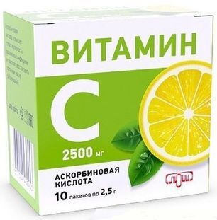 Витамин С Аскорбиновая Кислота порошок 2,5г 10 шт. Люми Витамин С Аскорбиновая Кислота порошок 2,5г 10 шт. Люми