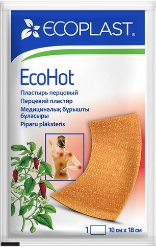 Экопласт Экохот пластырь перцовый 10х18см Экопласт Экохот пластырь перцовый 10х18см