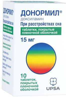 Донормил 15мг 10 шт. таблетки покрытые пленочной оболочкой Донормил 15мг 10 шт. таблетки покрытые пленочной оболочкой