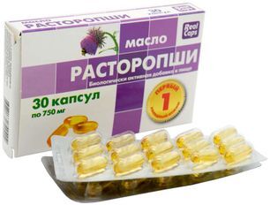 Масло Расторопши капсулы 750мг 30 шт. РеалКапс Масло Расторопши капсулы 750мг 30 шт. РеалКапс