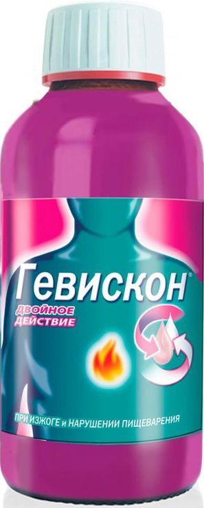 Гевискон двойное действие 150мл суспензия для приема внутрь мята Гевискон двойное действие 150мл суспензия для приема внутрь мята