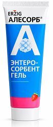 Алесорб Энтеросорбент Гель Эрциг для приема внутрь Клубника 230г