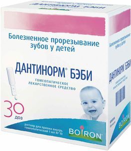 Дантинорм бэби 1мл 30 шт. раствор для приема внутрь гомеопатический