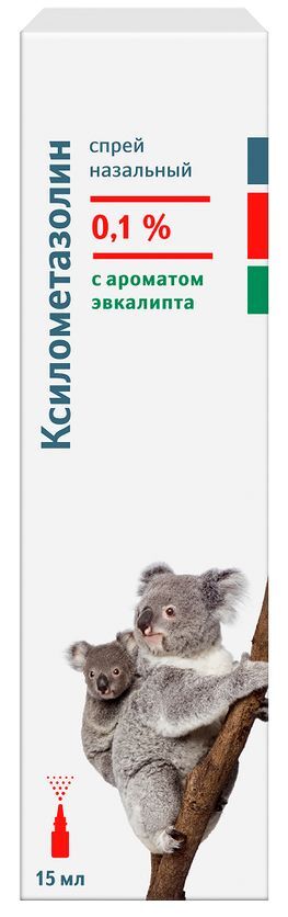Ксилометазолин 0,1% 15мл спрей назальный Эвкалиптовый Озон