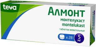 Алмонт 5мг 28 шт. таблетки жевательные Алмонт 5мг 28 шт. таблетки жевательные
