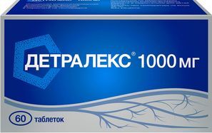 Детралекс 1000мг 60 шт. таблетки покрытые пленочной оболочкой Детралекс 1000мг 60 шт. таблетки покрытые пленочной оболочкой