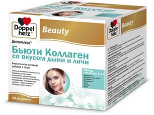 Доппельгерц Бьюти Коллаген со вкусом дыни/личи 25мл 30 шт. Queisser Pharma GmbH & Co.