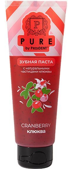 Пьюр зубная паста клюква 100мл Пьюр зубная паста клюква 100мл