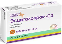 Эсциталопрам-Сз 10мг 30 шт. таблетки покрытые пленочной оболочкой
