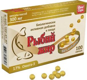 Рыбий Жир Реалкапс капсулы 300мг 100 шт. РеалКапс Рыбий Жир Реалкапс капсулы 300мг 100 шт. РеалКапс