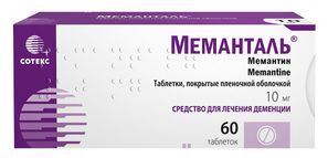 Меманталь 10мг 60 шт. таблетки покрытые пленочной оболочкой Synthon Hispania S.L. Меманталь 10мг 60 шт. таблетки покрытые пленочной оболочкой Synthon Hispania S.L.