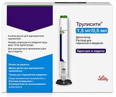 Трулисити 1,5мг/0,5мл 4 шт. раствор для подкожного введения Трулисити 1,5мг/0,5мл 4 шт. раствор для подкожного введения