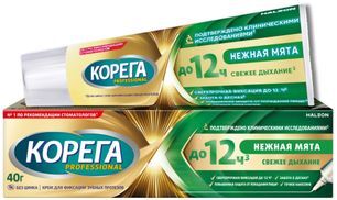 Корега крем для фиксации зубных протезов Нежная Мята (максимальная фиксация+свежесть) 40г