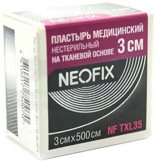 Неофикс пластырь медицинский на тканевой основе 3х500см Неофикс пластырь медицинский на тканевой основе 3х500см