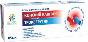 Натура Медика Конский Каштан И Троксерутин гель-бальзам для ног 85мл Твинс Тэк Натура Медика Конский Каштан И Троксерутин гель-бальзам для ног 85мл Твинс Тэк