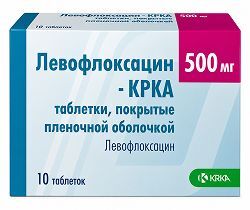 Левофлоксацин-крка 500мг 10 шт. таблетки покрытые пленочной оболочкой Левофлоксацин-крка 500мг 10 шт. таблетки покрытые пленочной оболочкой