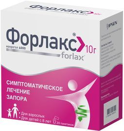 Форлакс 10г (10,167г) 20 шт. порошок для приготовления раствора для приема внутрь Форлакс 10г (10,167г) 20 шт. порошок для приготовления раствора для приема внутрь