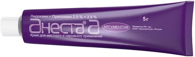 Анеста-а 2,5%+2,5% 5г крем для местного/наружного применения, фото №3