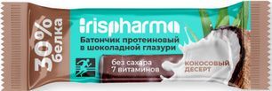 Ирисфарма батончик протеиновый 30% кокосовый десерт 40г Ирисфарма батончик протеиновый 30% кокосовый десерт 40г
