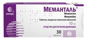 Меманталь 10мг 30 шт. таблетки покрытые пленочной оболочкой Synthon Hispania S.L. Меманталь 10мг 30 шт. таблетки покрытые пленочной оболочкой Synthon Hispania S.L.
