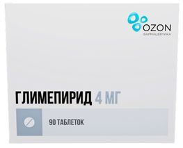 Глимепирид 4мг 90 шт. таблетки Глимепирид 4мг 90 шт. таблетки