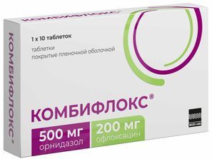 Комбифлокс 10 шт. таблетки покрытые пленочной оболочкой Комбифлокс 10 шт. таблетки покрытые пленочной оболочкой
