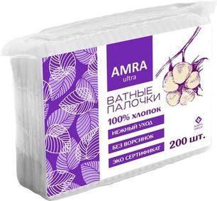 Амра ватные палочки 200 шт. Амра ватные палочки 200 шт.