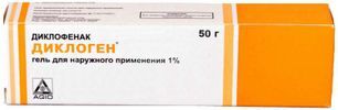 Диклоген 1% 50г гель для наружного применения Диклоген 1% 50г гель для наружного применения