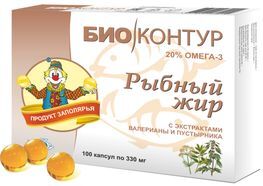 Рыбий (Рыбный) Жир Биоконтур Валериана Пустырник капсулы 0,3г 100 шт. Биоконтур Рыбий (Рыбный) Жир Биоконтур Валериана Пустырник капсулы 0,3г 100 шт. Биоконтур