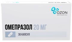 Омепразол 20мг 30 шт. капсулы кишечнорастворимые Озон Омепразол 20мг 30 шт. капсулы кишечнорастворимые Озон