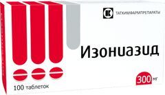 Изониазид 300мг 100 шт. таблетки Татхимфармпрепараты Изониазид 300мг 100 шт. таблетки Татхимфармпрепараты
