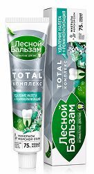 Лесной Бальзам Тотал Комплекс зубная паста Двойная мята Удаление налета/Реминерализация 75мл Лесной Бальзам Тотал Комплекс зубная паста Двойная мята Удаление налета/Реминерализация 75мл