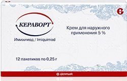 Кераворт 5% 0,25г 12 шт. крем Гленмарк Кераворт 5% 0,25г 12 шт. крем Гленмарк