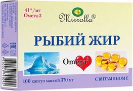 Мирролла Рыбий Жир капсулы с витамином Е 100 шт. Мирролла
