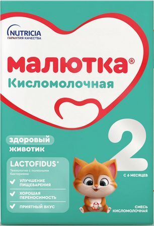 Малютка 2 смесь кисломолочная 6-12 месяцев 350г Малютка 2 смесь кисломолочная 6-12 месяцев 350г
