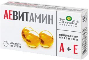 Мирролла Аевит Природные Витамины капсулы 20 шт.