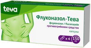 Флуконазол-тева 150мг 4 шт. капсулы Флуконазол-тева 150мг 4 шт. капсулы