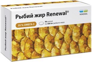 Рыбий Жир Реневал капсулы 0,5г 96 шт. Обновление Реневал Пфк Рыбий Жир Реневал капсулы 0,5г 96 шт. Обновление Реневал Пфк