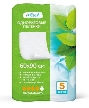 Икена пеленки 60х90см 5 шт. Икена пеленки 60х90см 5 шт.