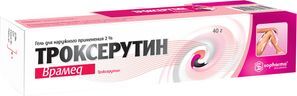Троксерутин Врамед 2% 40г гель для наружного применения Софарма