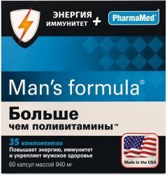 Мен'с формула больше чем поливитамины энергия+иммунитет капсулы 60 шт. Мен'с формула больше чем поливитамины энергия+иммунитет капсулы 60 шт.