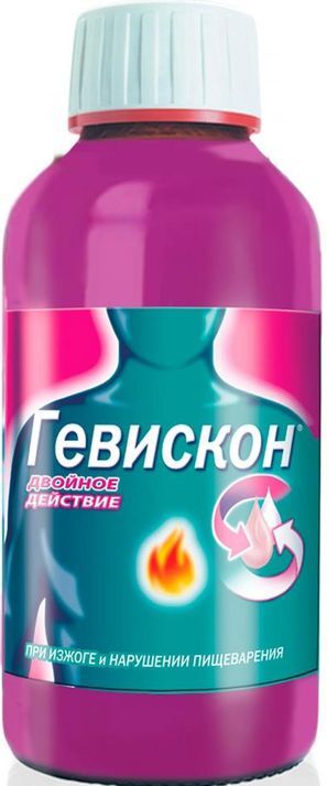 Гевискон двойное действие 300мл суспензия для приема внутрь мята Гевискон двойное действие 300мл суспензия для приема внутрь мята
