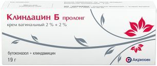Клиндацин б пролонг 2%+2% 19г крем вагинальный с аппликатором