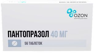 Пантопразол 40мг 56 шт. таблетки кишечнорастворимые покрытые оболочкой Пантопразол 40мг 56 шт. таблетки кишечнорастворимые покрытые оболочкой
