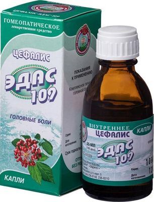 Цефалис эдас-109 25мл капли гомеопатические