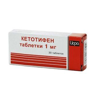 Кетотифен 1мг 30 шт. таблетки Ирбитский Хфз