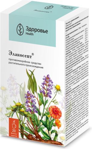 Элакосепт сбор 20 шт. фильтр-пакет Здоровье Элакосепт сбор 20 шт. фильтр-пакет Здоровье