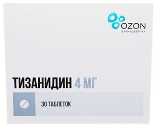 Тизанидин 4мг 30 шт. таблетки Тизанидин 4мг 30 шт. таблетки
