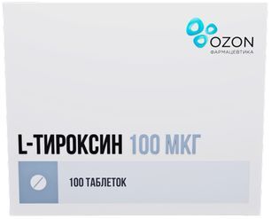 L-Тироксин 100мкг 100 шт. таблетки Озон